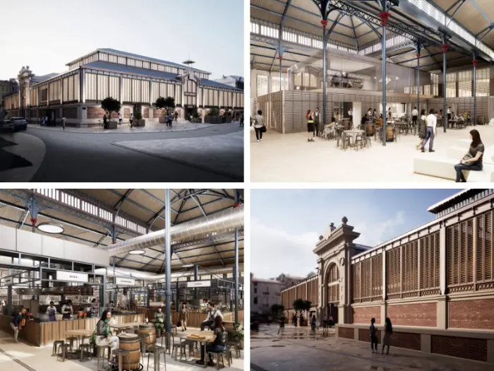Premières images du projet de rénovation des Halles de Béziers 12 - Les indiscretions Halles de Béziers perspectives rénovation ©Cabinet Naos
