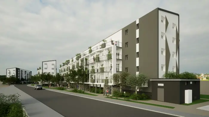 Habitat Audois : 158 logements livrés en 2025, nouvelle agence à Carcassonne 1 - Les indiscretions Pierre Blanche_simulation batiment A © BA Architectes.